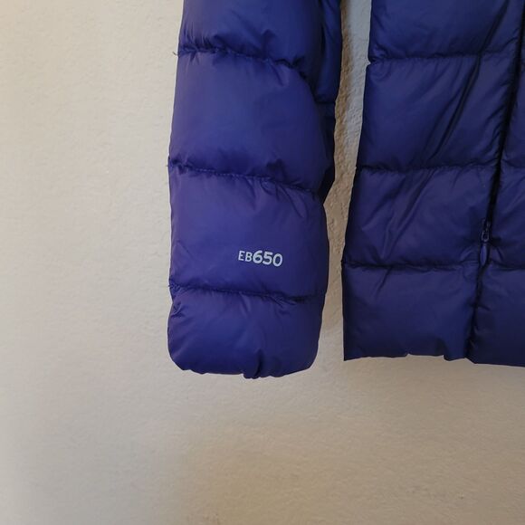 Eddie Bauer Womens Xsmall Xs Eb650 Goose Duck Down Hooded Puffer Jacket Coat Euc - Picture 3 of 9